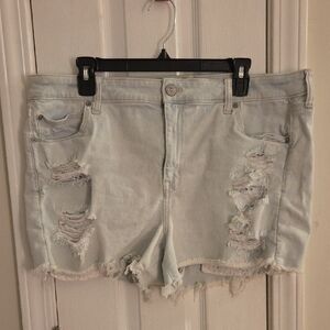 American Eagle Outfitters Light Wash Ripped Jean Shorts